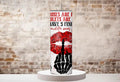 20oz Valentines Day Skinny Tumble l Roses Are Red, Red lips, Love, Heart, Leopard